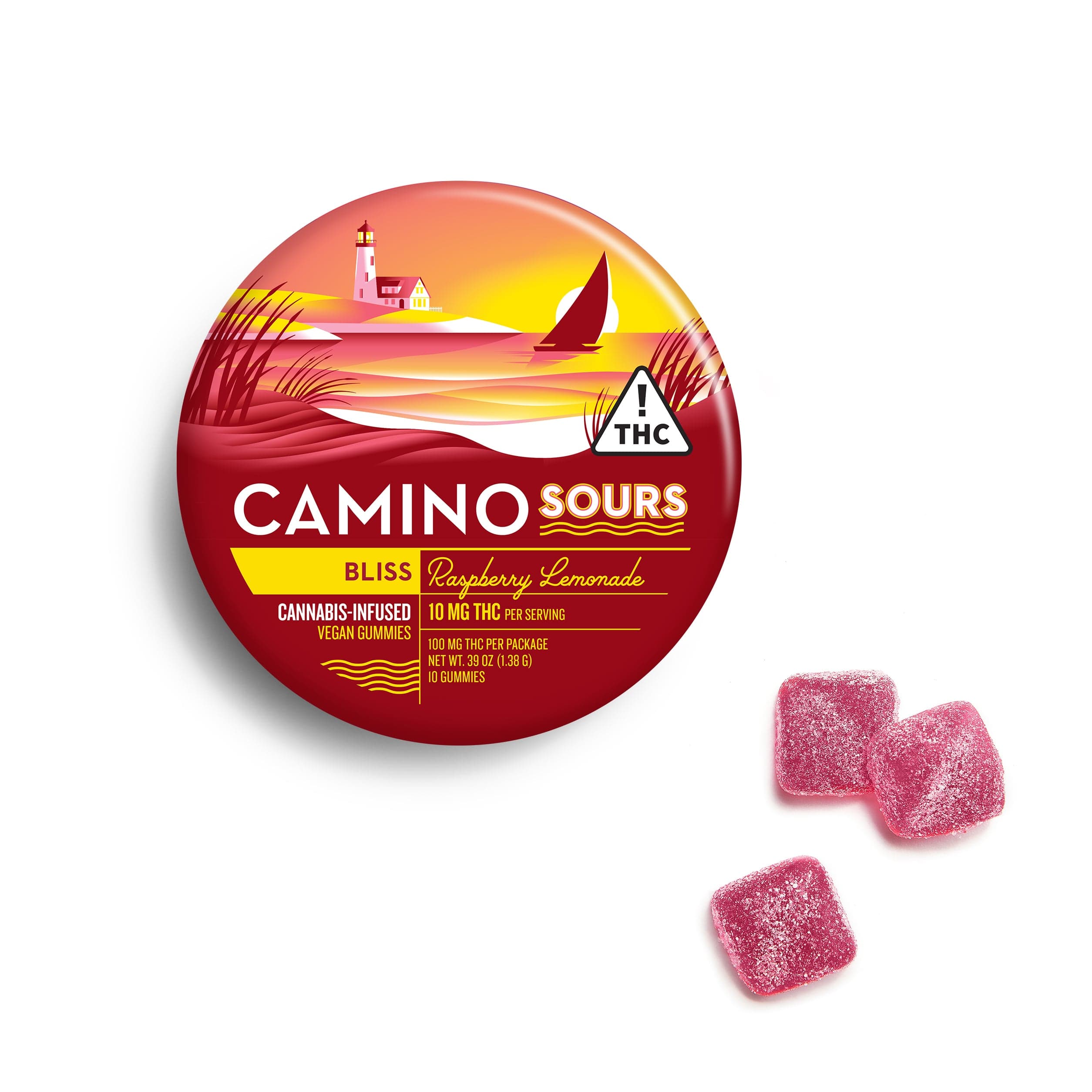 'Bliss' Raspberry Lemonade [10pk] (100mg THC)