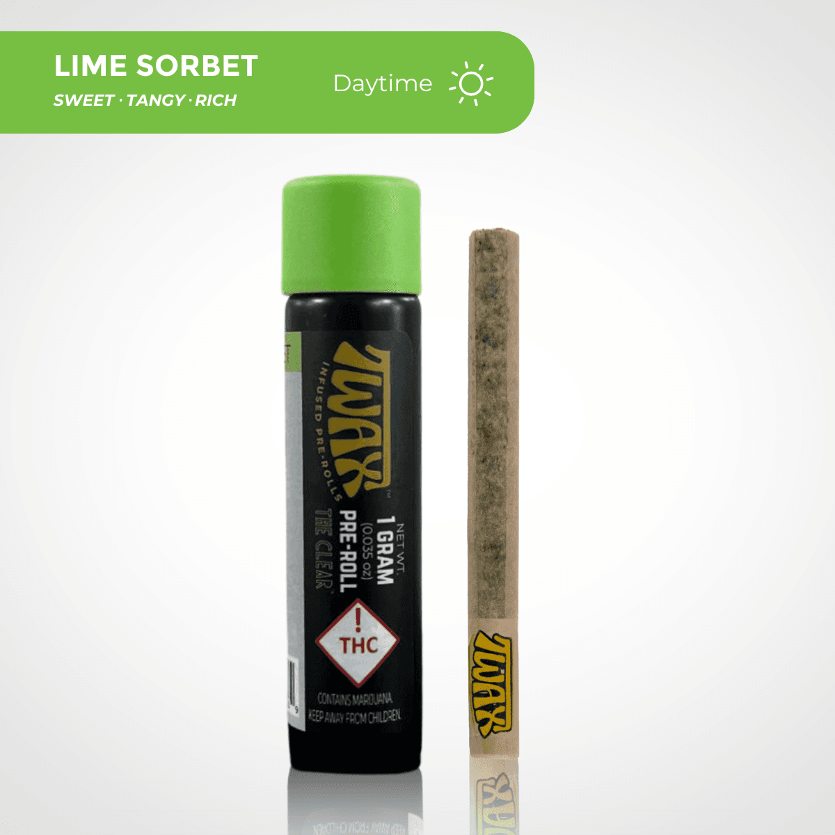 The Clear TWAX Infused Pre-roll 1g | Lime Sorbet
