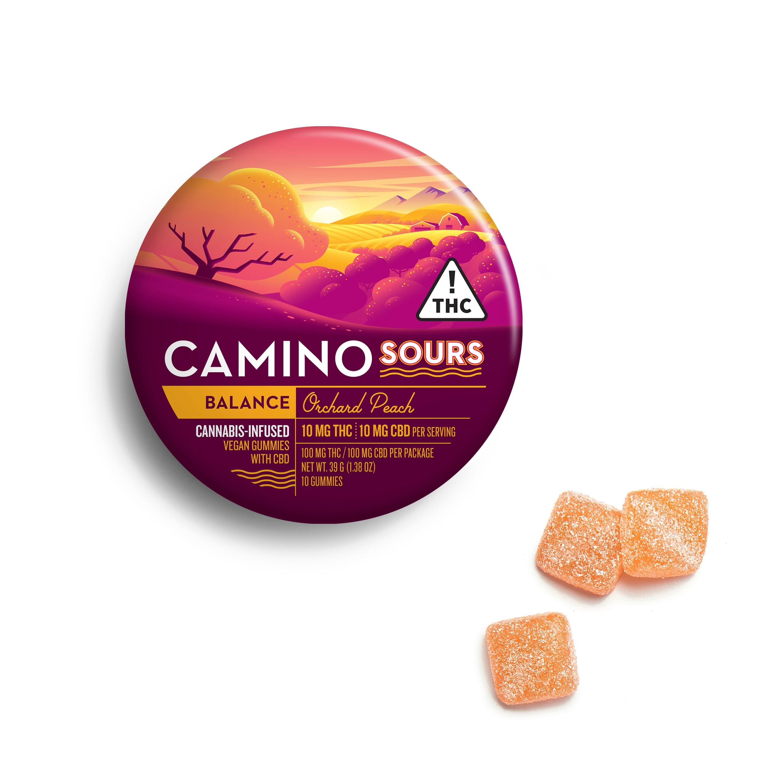 10:10 'Balance' Orchard Peach [10pk] (100mg CBD/100mg THC)