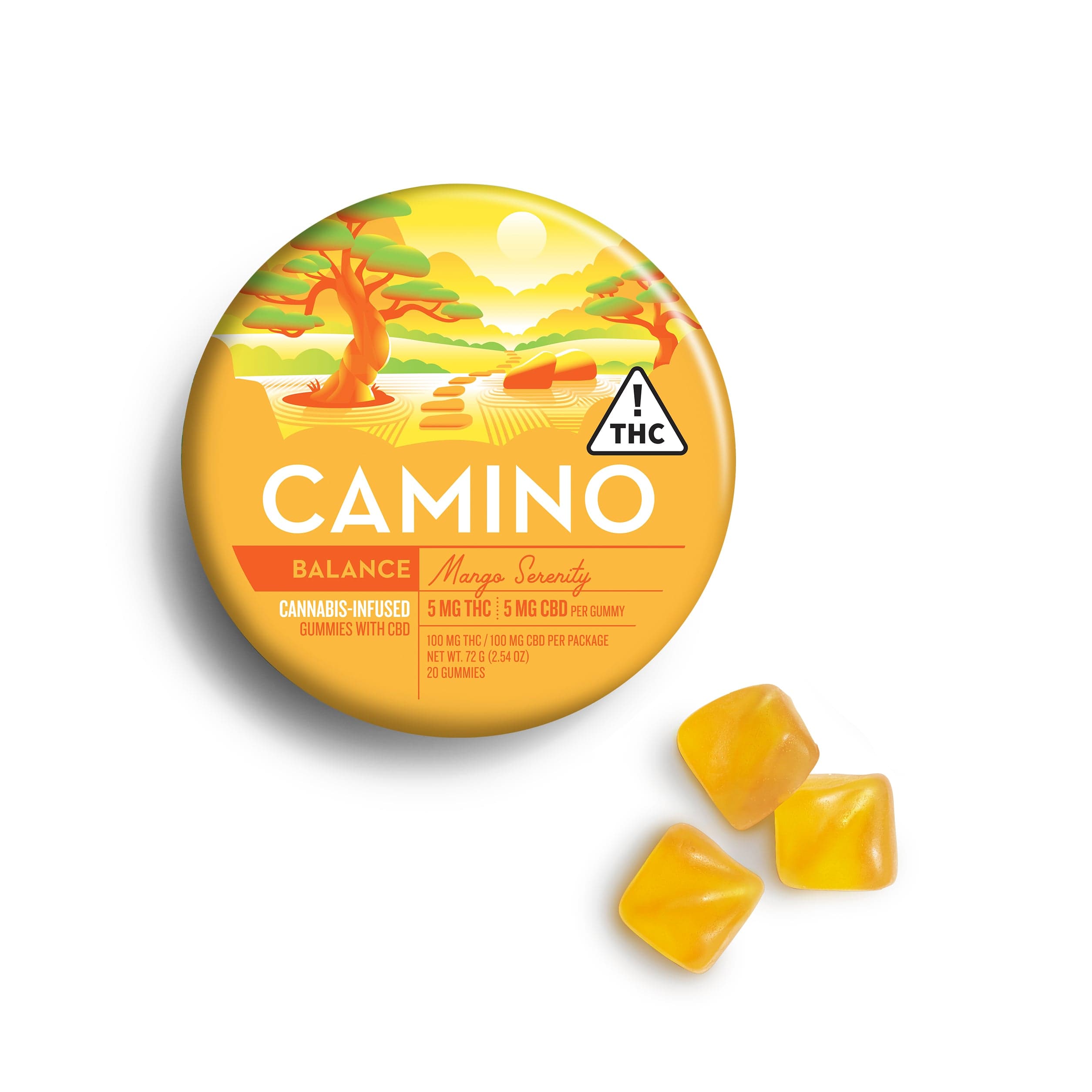 1:1 'Balance' Mango Serenity [20pk] (100mg CBD/100mg THC)