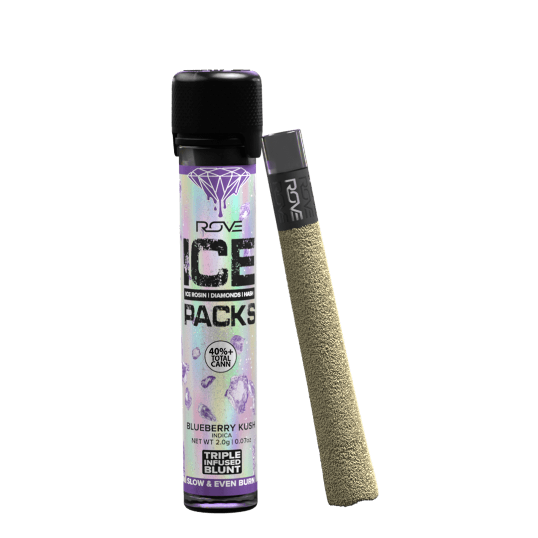 Blueberry Kush - Infused Ice Pack Blunt (Rosin, Hash, and Diamonds) [2g]
