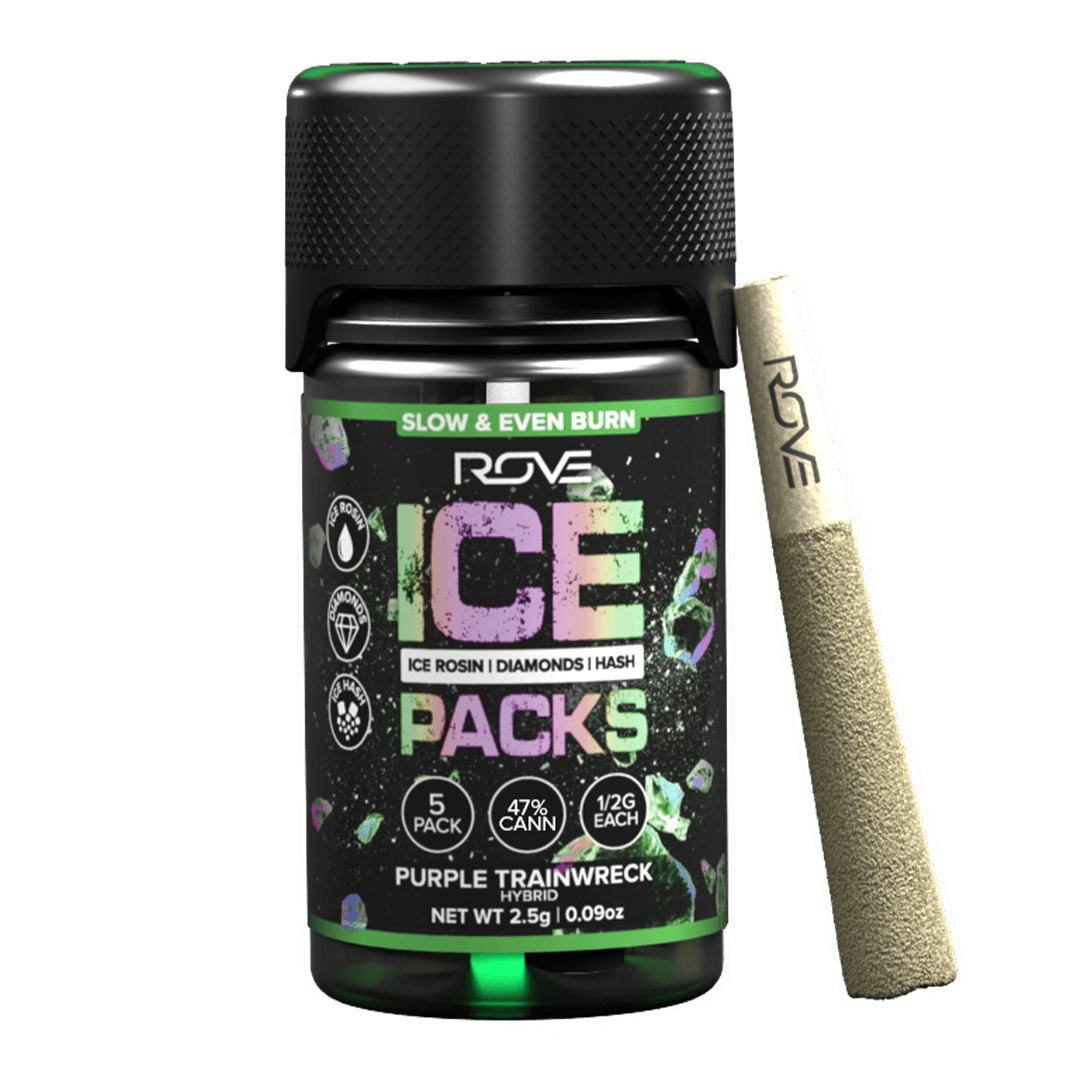 Purple Trainwreck- Infused Ice Packs (Rosin, Hash, and Diamonds) [5x 0.5g]