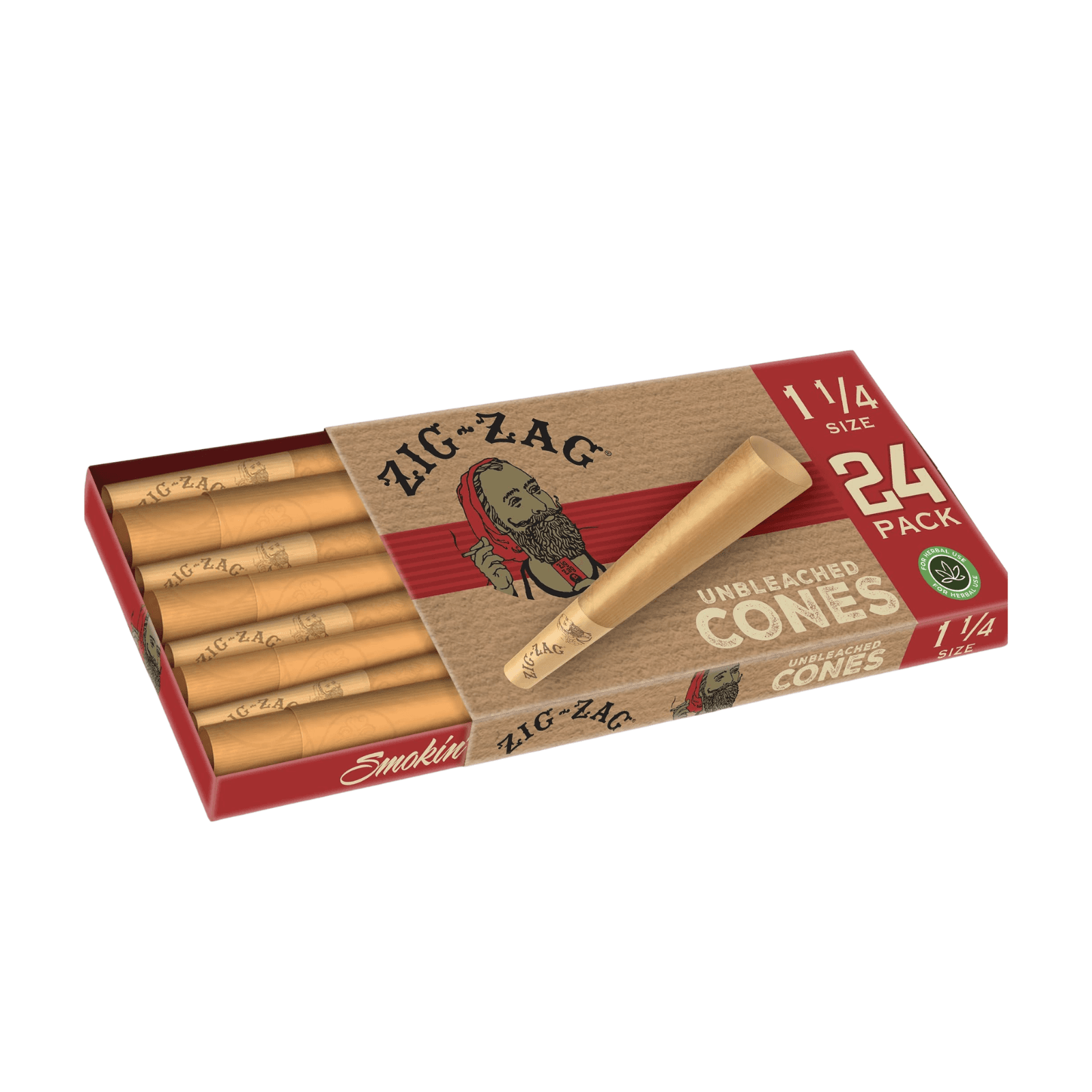 Zig Zag Cones Unbleached 6pk