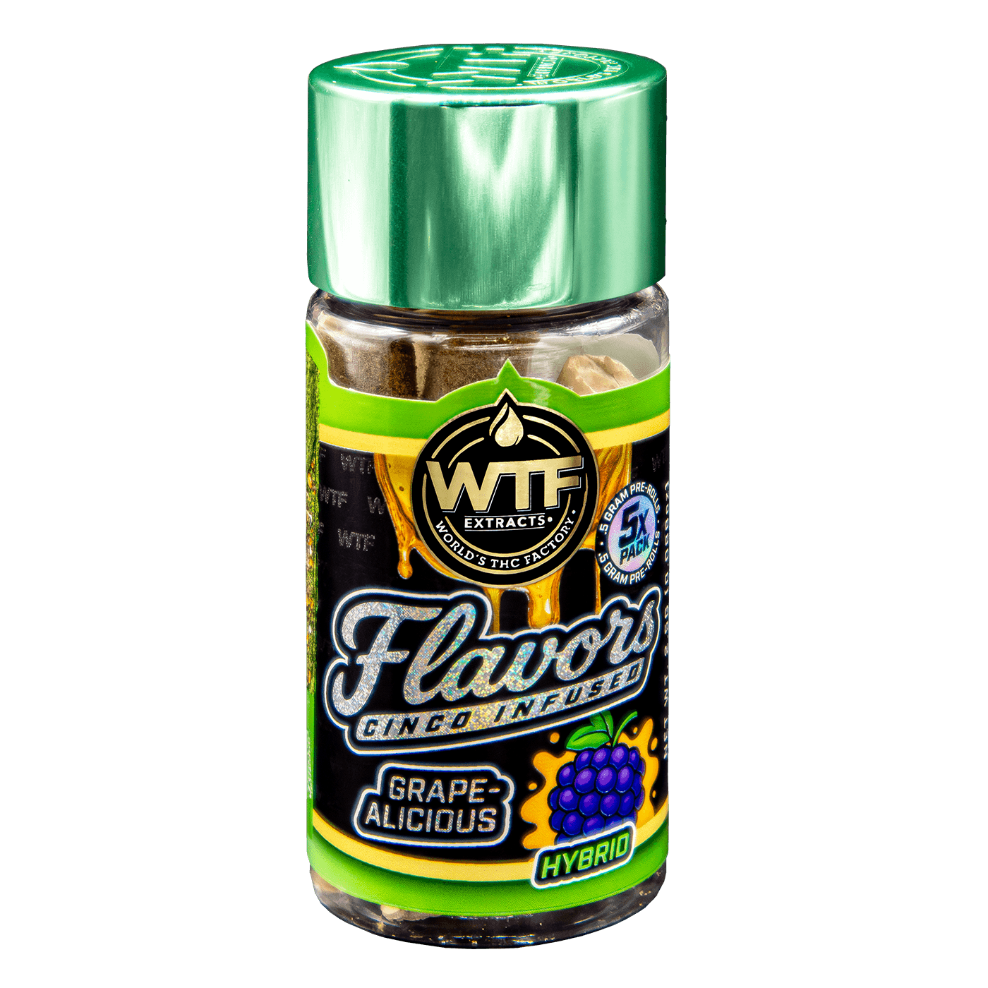 WTF - Cinco Infused Preroll 5pk - Grapealicious (H) (2.5g)