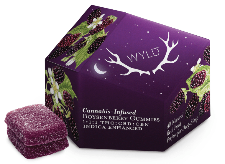 Wyld Boysenberry 1:1:1 100mgTHC:100mgCBD:100mgCBN Gummies