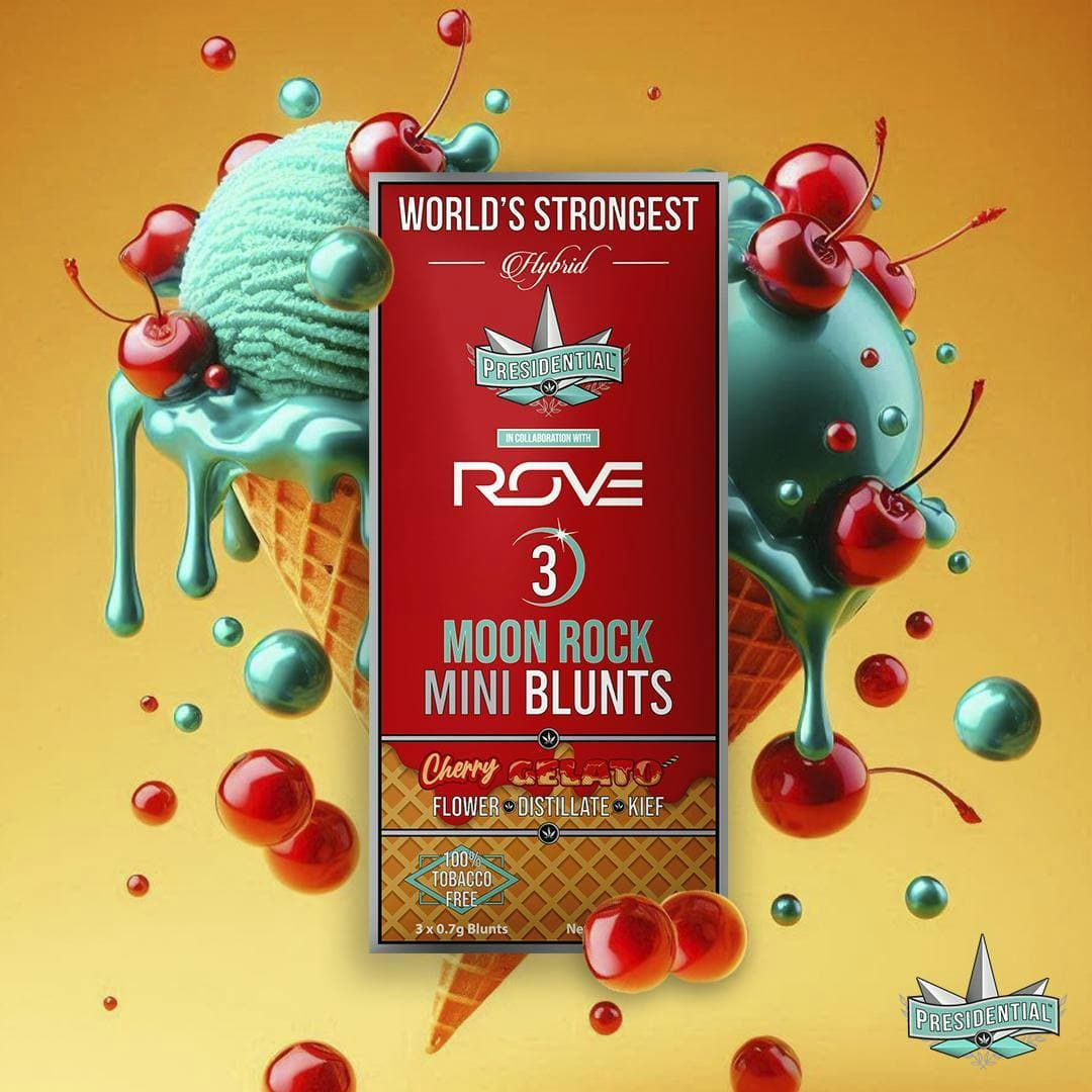Presidential Cherry Gelato .6g Moon Rock Mini Blunt 3pk