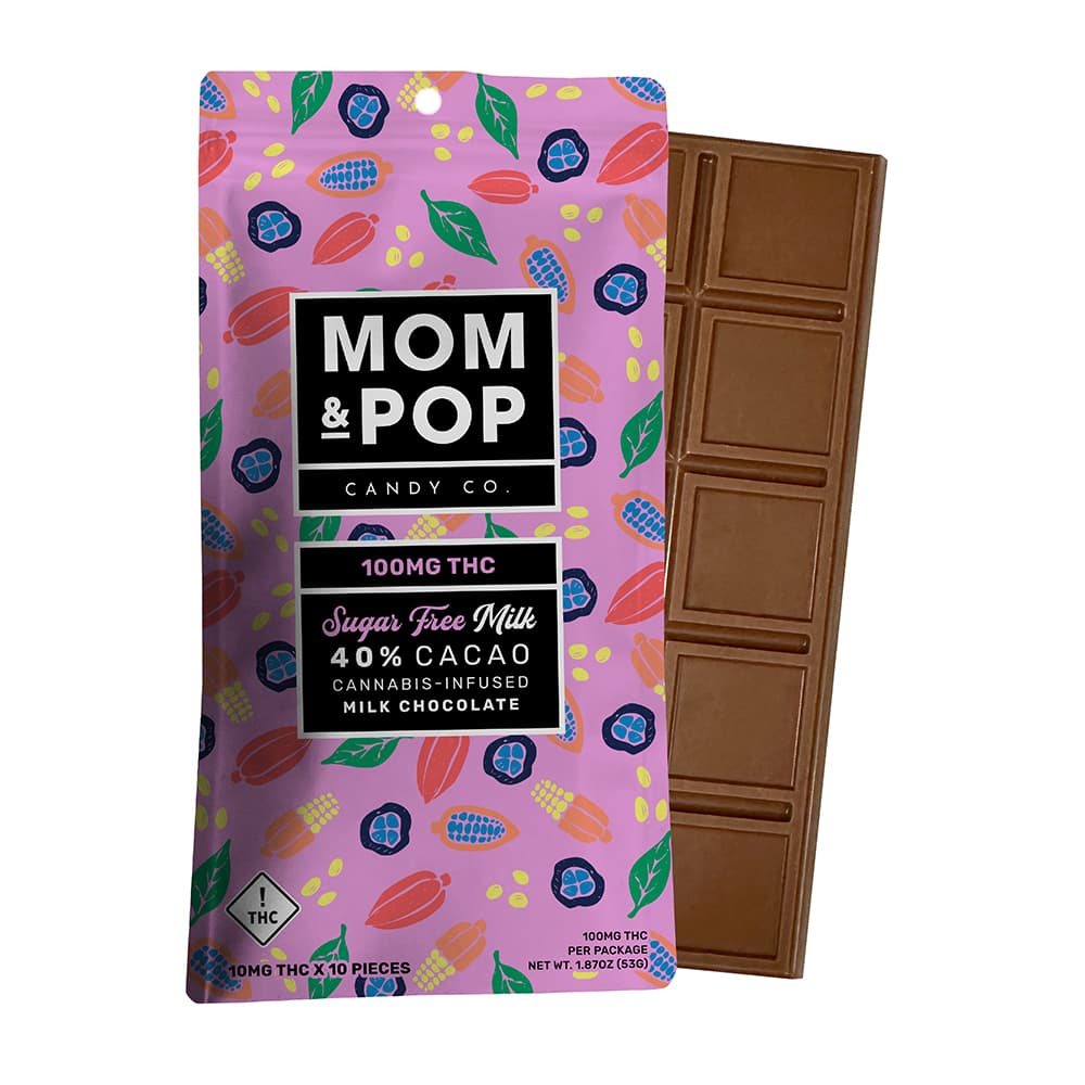 Mom & Pop - Sugar Free Milk Chocolate Bar (H) (100mg)