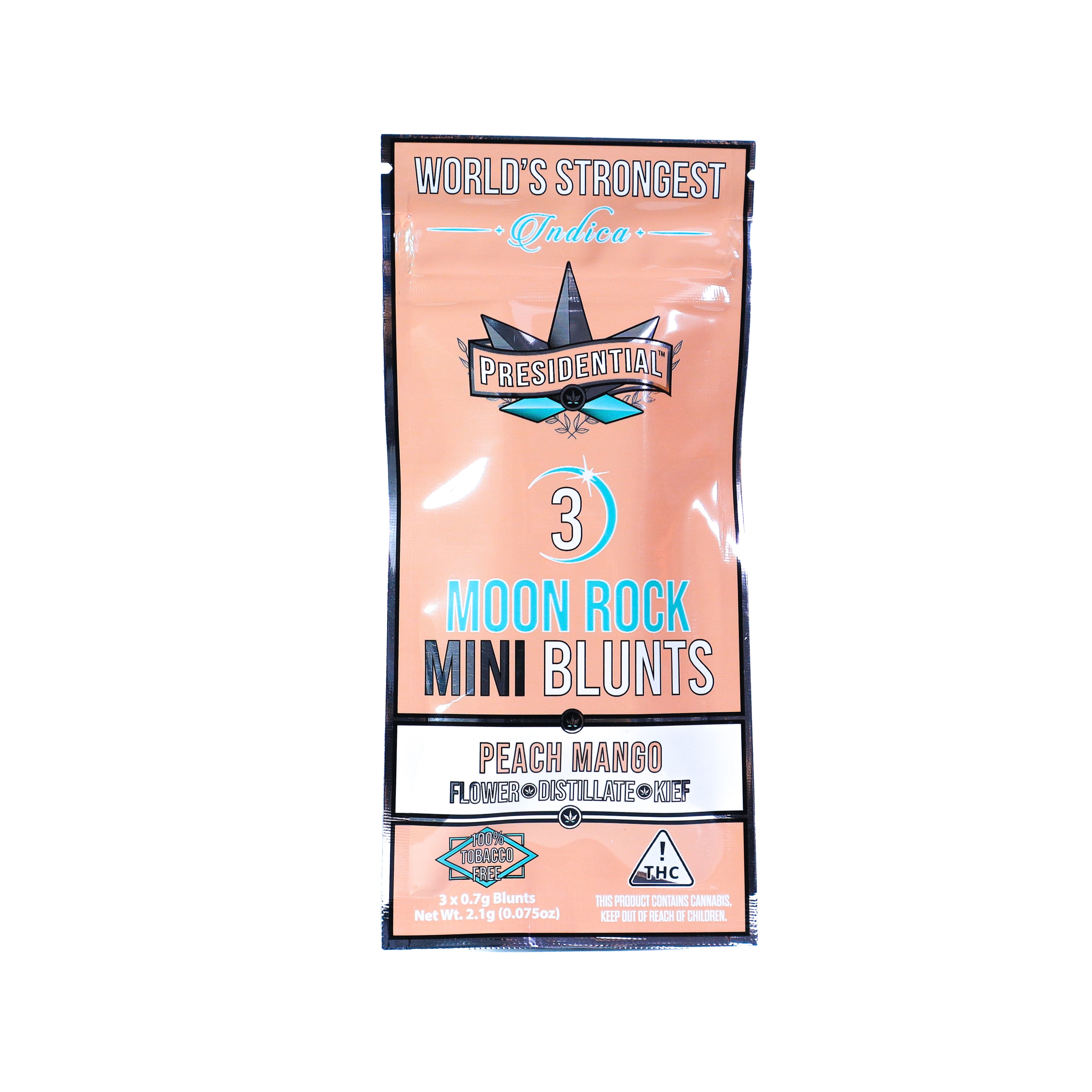 Presidential Peach Mango (I) Moon Rock Infused Blunt Multipack 0.6g 3pk