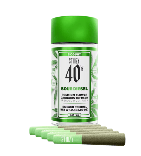 Stiiizy 40's | Sour Diesel | 2g 4pk] [Infused Preroll] NOT REDEEMABLE