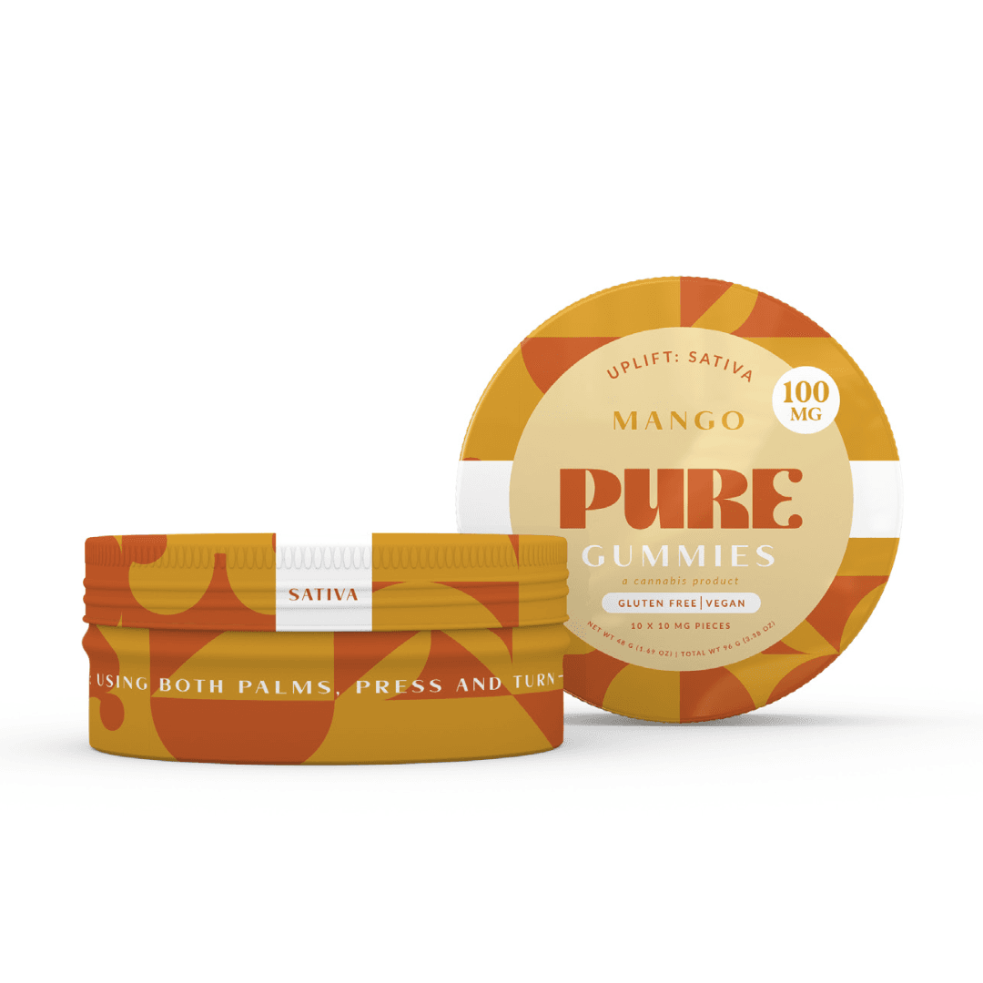 100mg <10x10mg> Gummies (Mango) [Sativa]