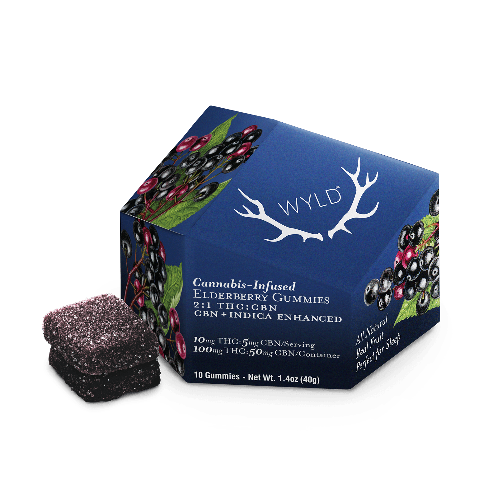 Elderberry 2:1 CBN + Indica Enhanced Gummies | 100:50mg