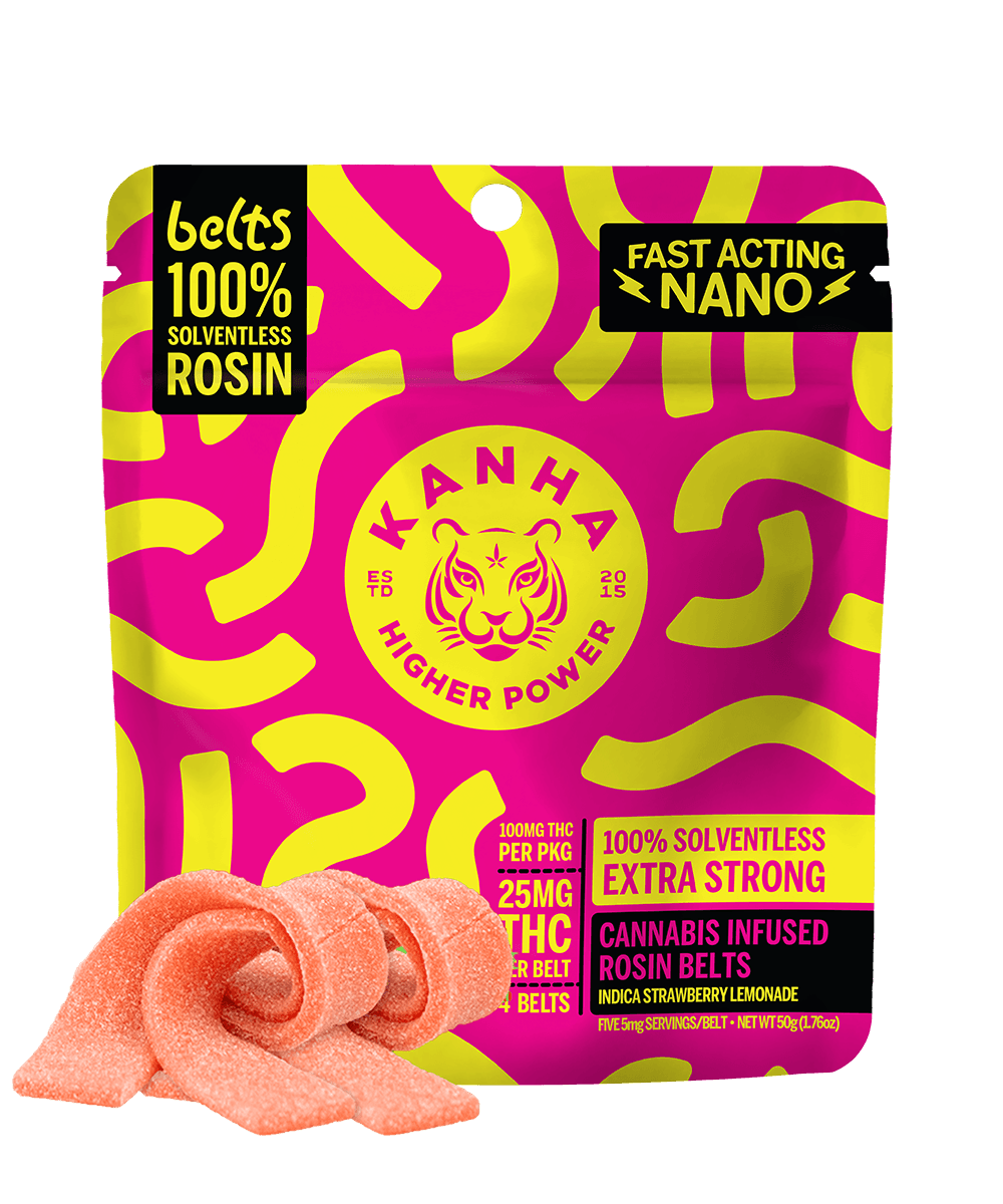 Kanha Strawberry Lemonade (I) Solventless Rosin Belts 25mg 4pk