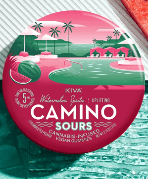 Kiva - Camino Sours Gummies - Watermelon Spritz (H) (100mg)