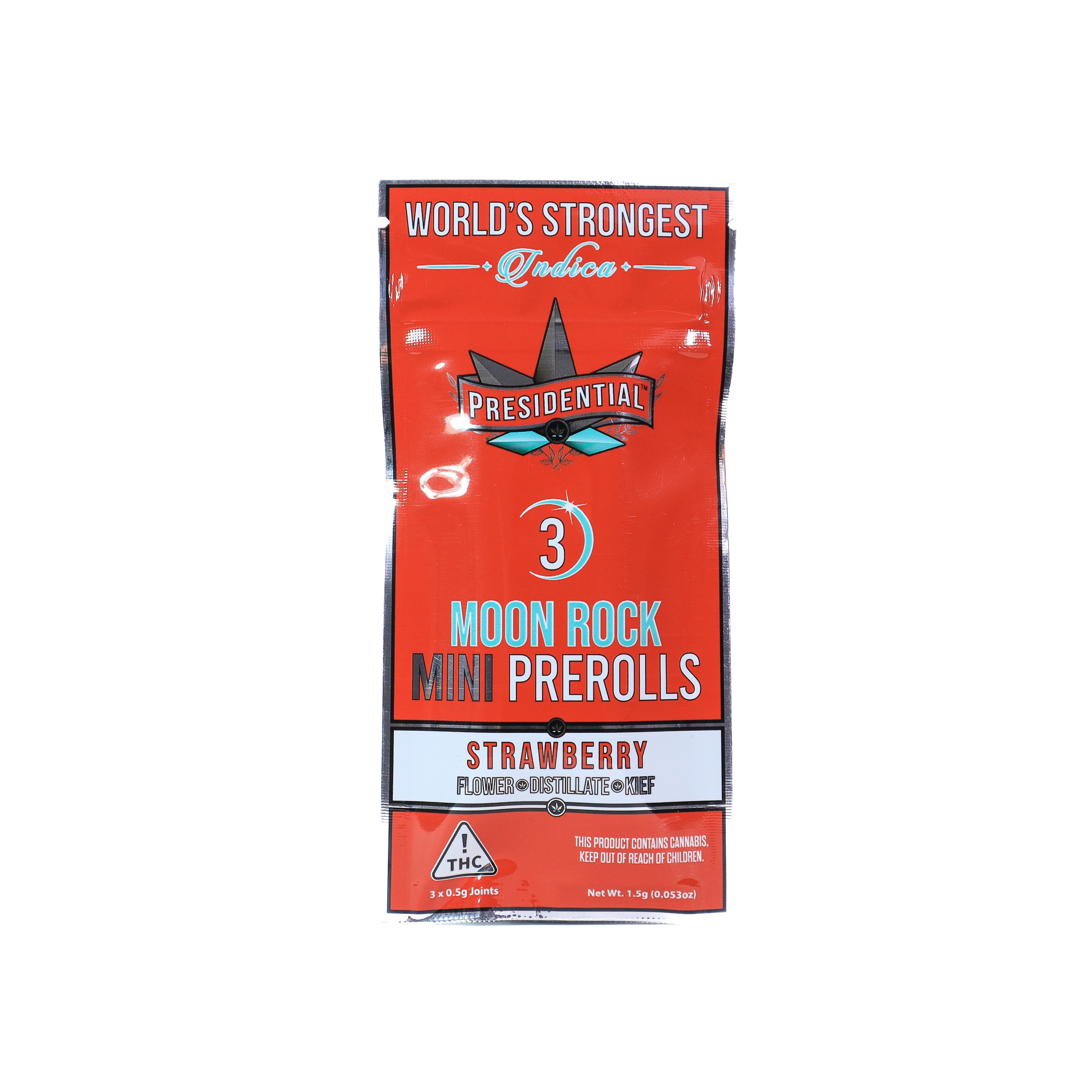 Presidential Strawberry (I) Moon Rock Infused Pre-Roll Multipack 0.5g 3pk