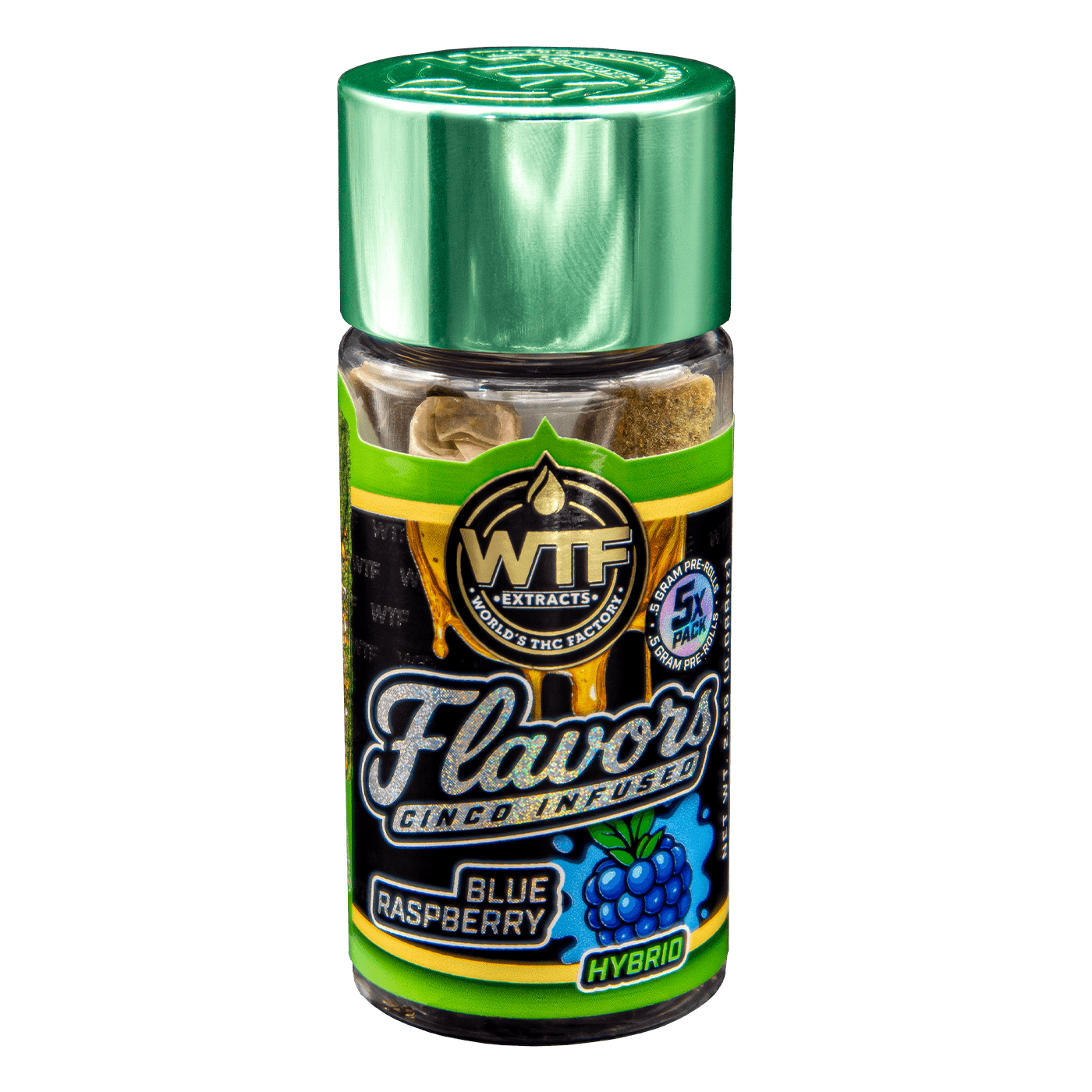 WTF - Cinco Infused Preroll 5pk - Blue Raspberry (H) (2.5g)