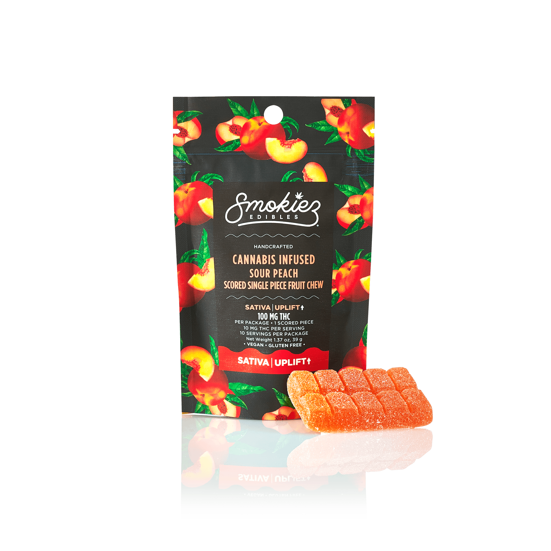 Smokiez - Gummies Sour 1pk - Peach  (S) (100mg)