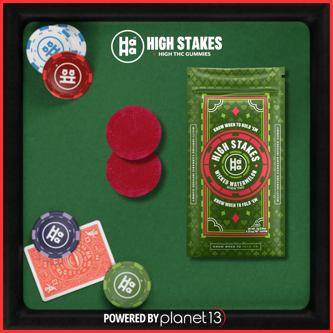 HaHa High Stakes Wicked Watermelon 100mg Gummies