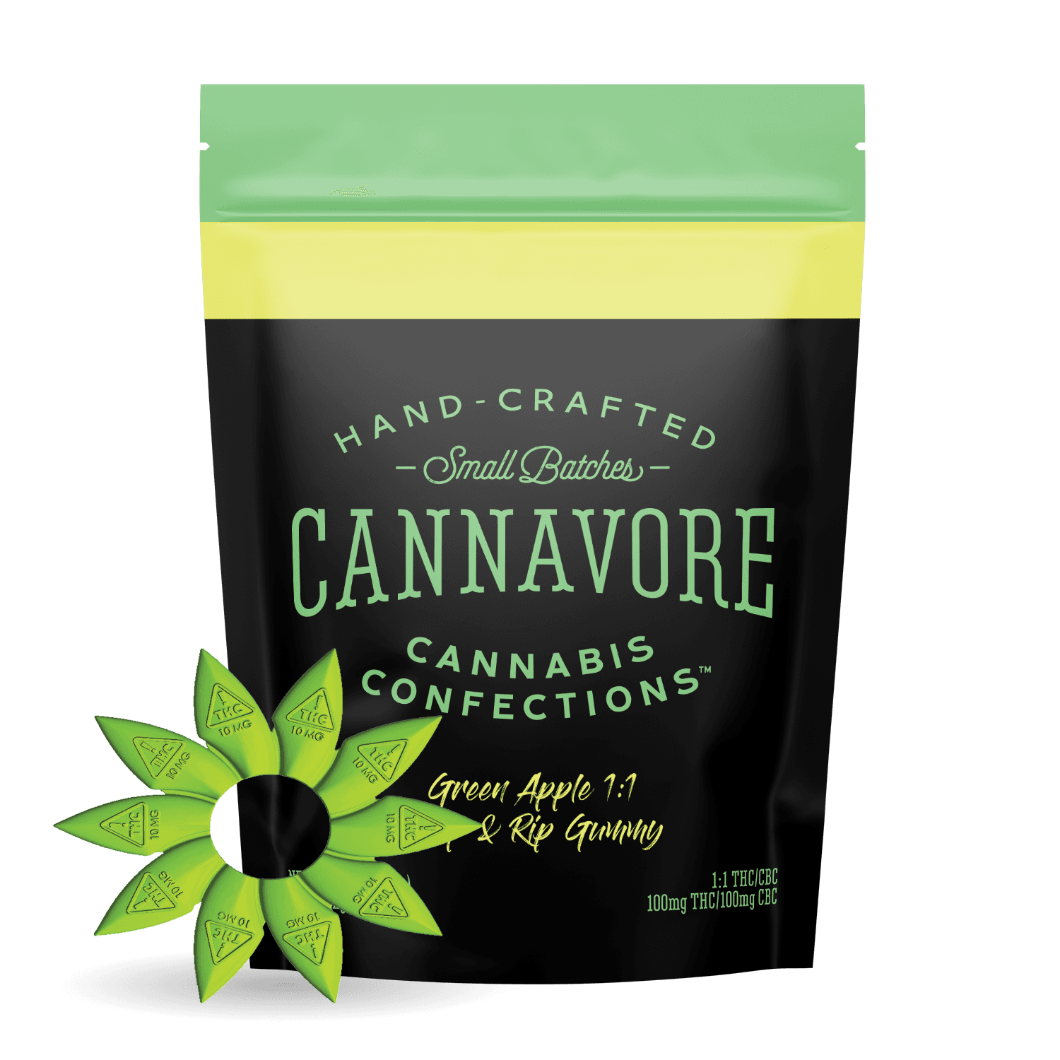 Cannavore - Green Apple Gummy 1:1 (100mg)
