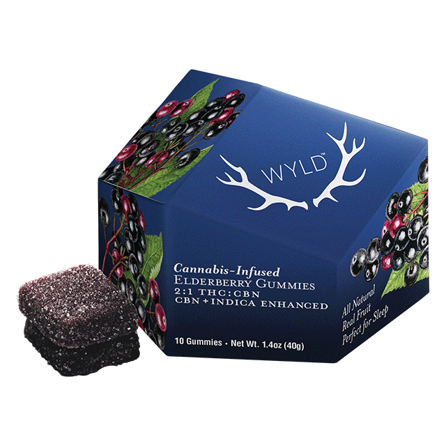 2:1 THC/CBN ELDERBERRY GUMMIES 100MG WYLD M{172} N{283}