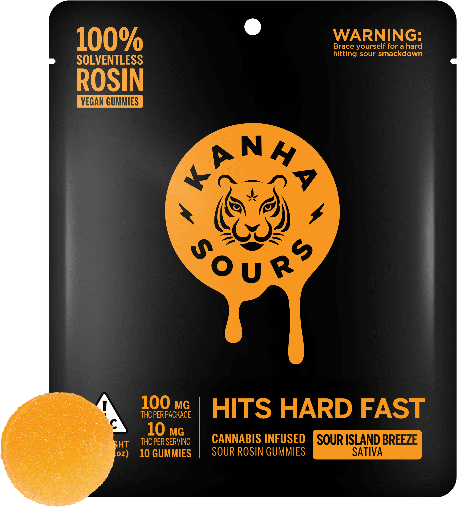 Kahna Sour Island Breeze Rosin Sours Gummies 10-pack