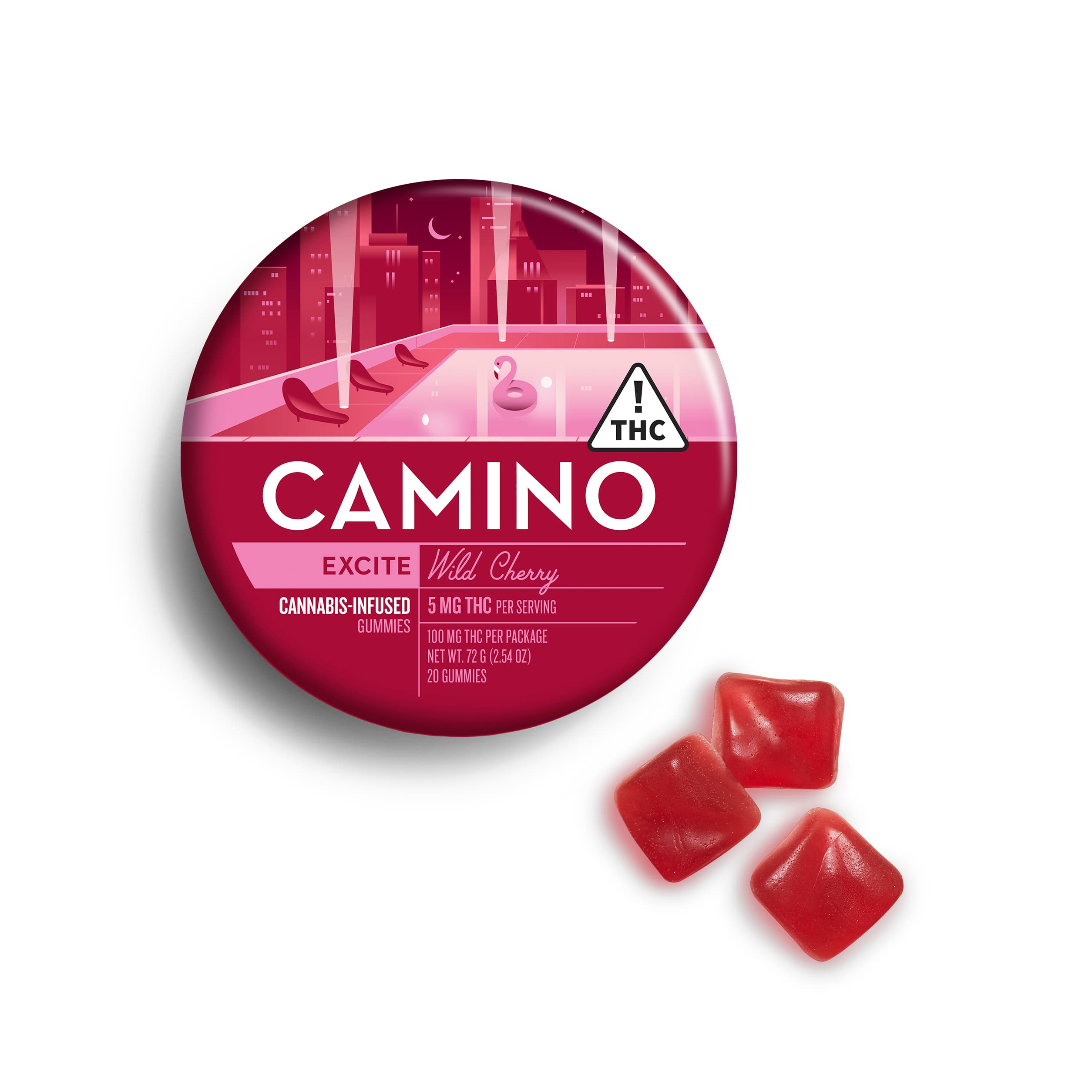 Kiva Camino Wild Cherry Gummies 5mg 20pk