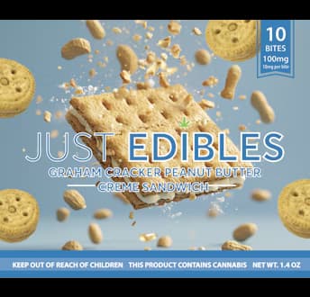 Just Edibles - Graham Cracker Peanut Butter Cookie Cream Sandwich  10pk (H) (100mg)