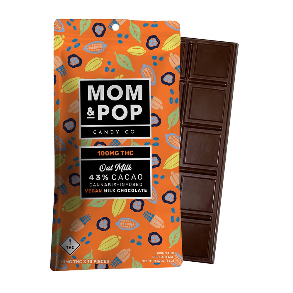 Mom & Pop - Vegan Oat Milk Chocolate Bar (H) (100mg)