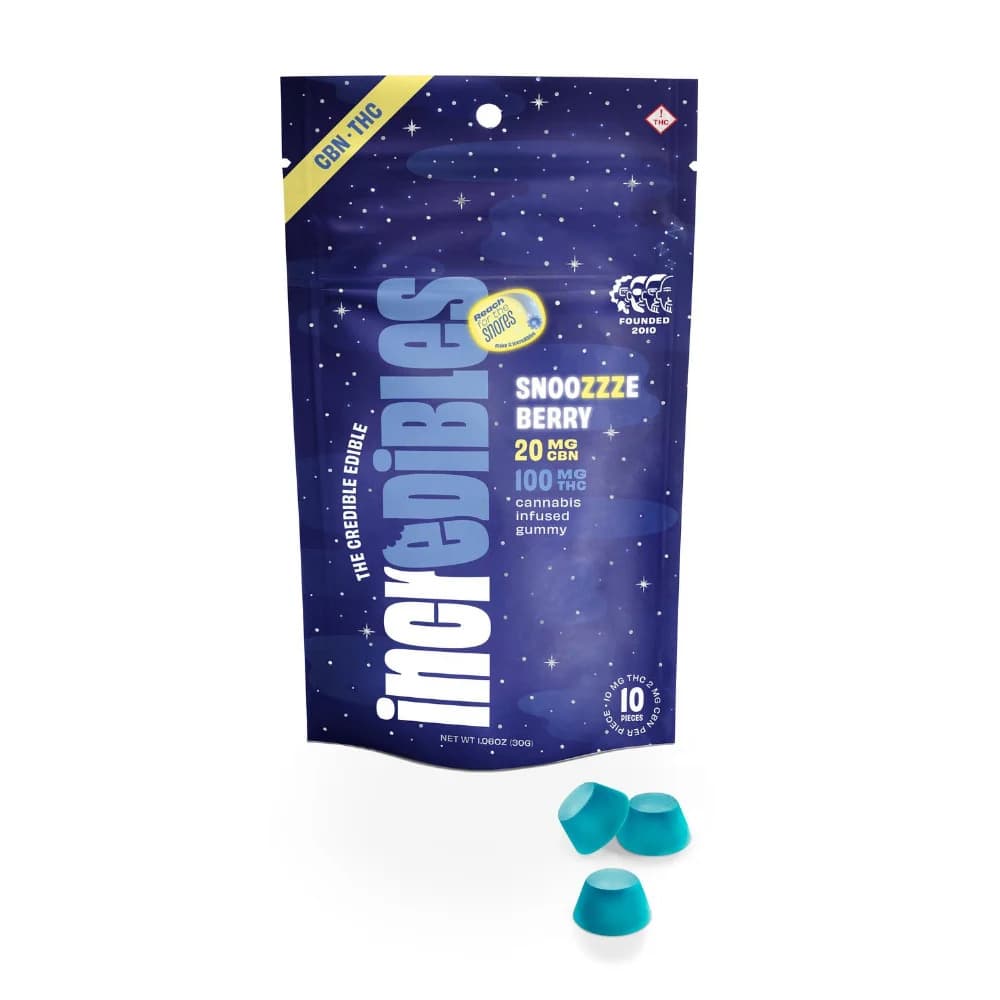 Incredibles Snoozzzeberry 5:1 THC:CBN Gummies 10mg 10pk