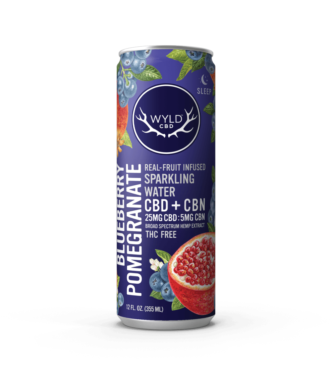 Wyld Blueberry Pomegranate 5:1 CBD:CBN Sparkling Water 12oz 25mg