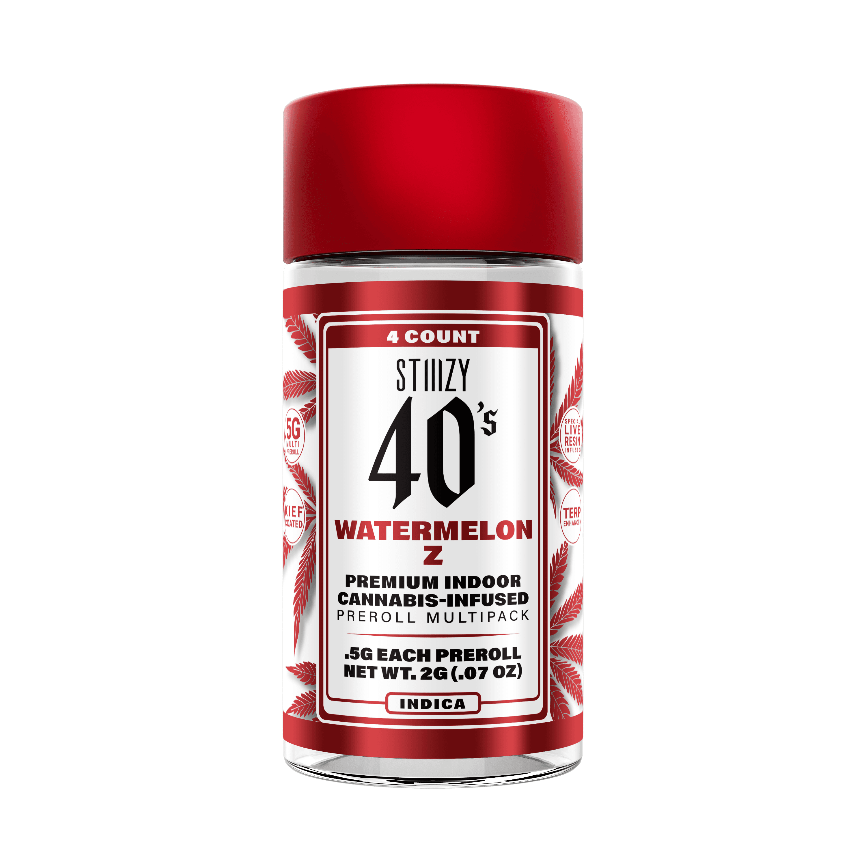Stiiizy 40's | Watermelon Z | 2g 4pk] [Infused Preroll] NOT REDEEMABLE