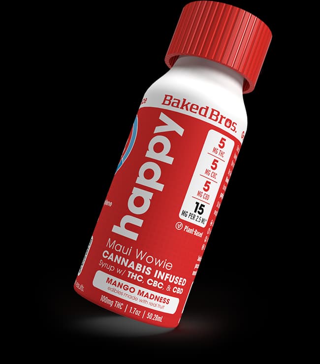 Baked Bros 100mg Syrup Happy Mango Madness 1:1:1 Sativa