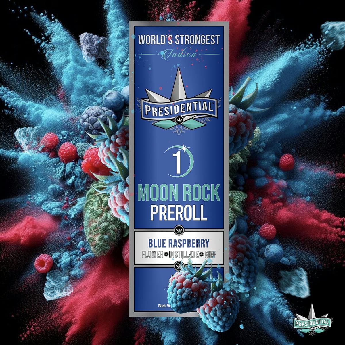 Presidential | Blue Raspberry Moon Rock Pre-Roll 1g