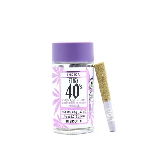 STIIIZY 40's Biscotti (I) Infused Pre-Roll Multipack 0.5g 4pk
