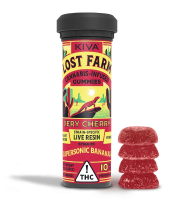 Kiva Lost Farm Very Cherry (H) Live Resin Gummies 10mg 10pk