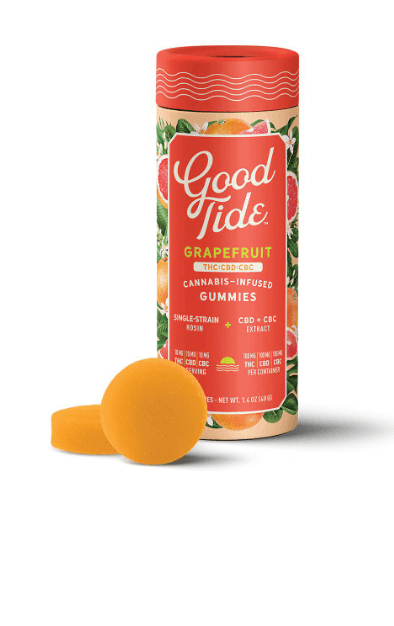 Good Tide | Grapefruit | 100mg 1:1:1 [THC : CBD : CBC] [Rosin Gummy]