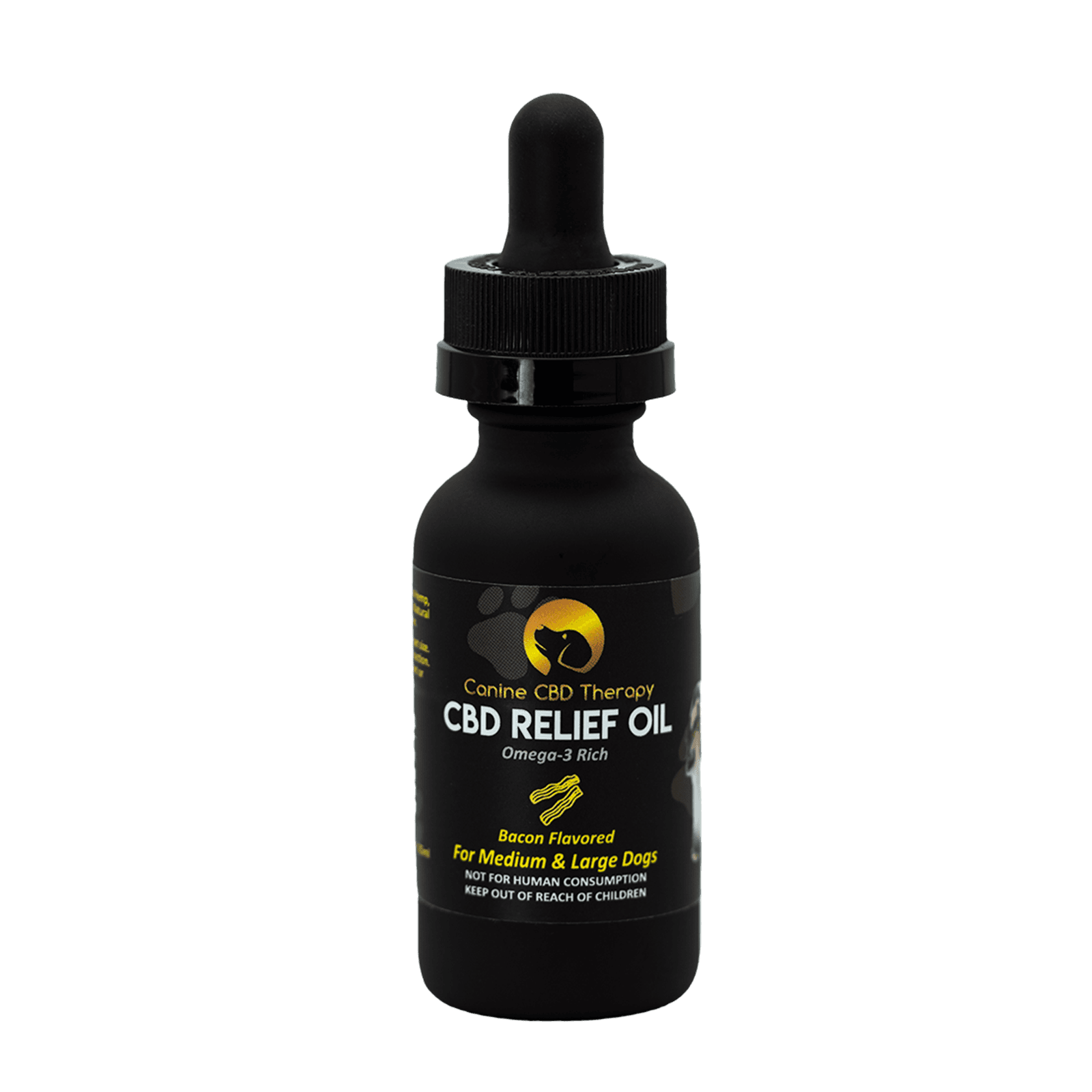 Canine CBD Therapy - CBD Relief Tincture - Bacon Flavored (600mg CBD)