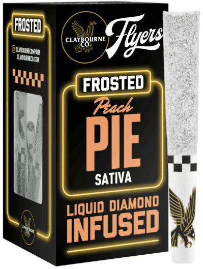 Claybourne Co. Flyers Frosted Peach Pie .5g Infused Preroll 3pk