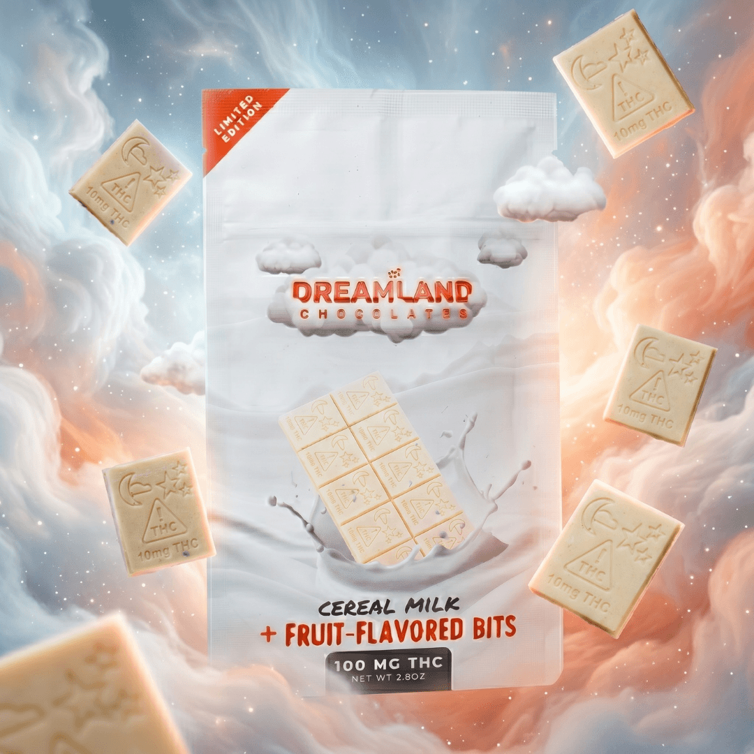 Dreamland Fruit Flavored Bits 100mg Chocolate Bar