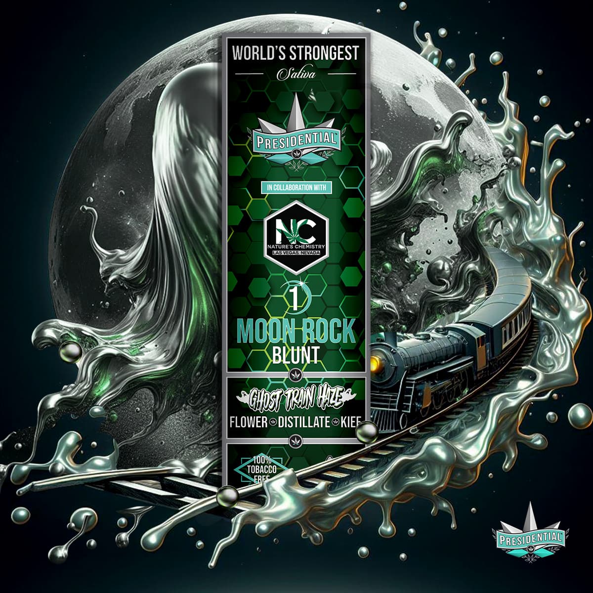 Presidential Ghost Train Haze 1.5g Moon Rock Blunt