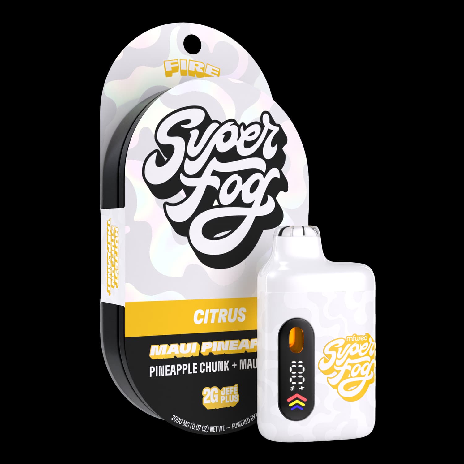 Super Fog AIO Fire Liquid Diamonds 2000mg Sativa Maui Pineapple