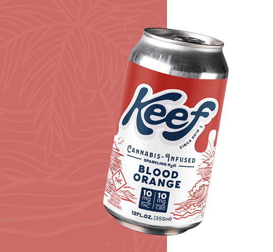 Keef Blood Orange (H) 1:1 CBD:THC Sparkling H20 25mg 12oz