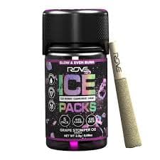Rove Ice Packs Infused Prerolls Grape Stomper OG 3x .5g