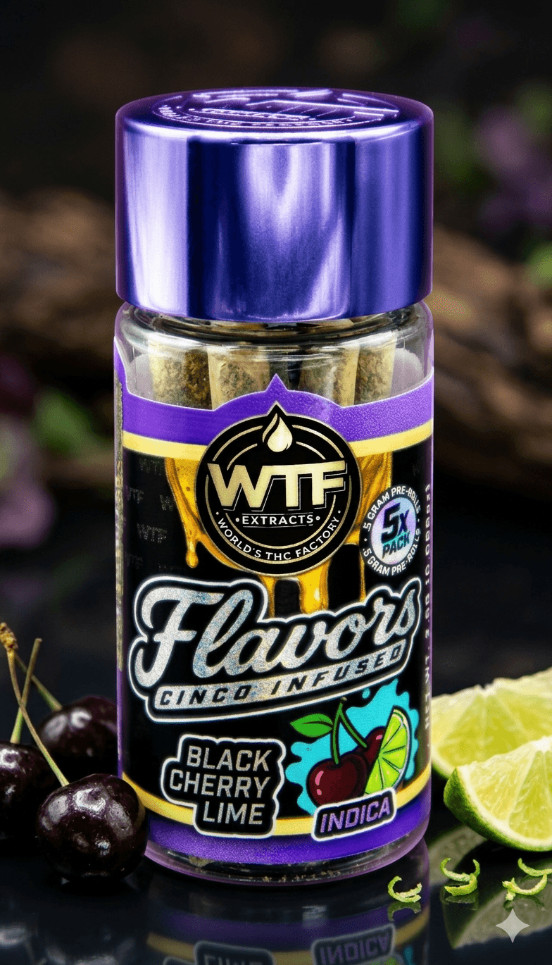 WTF - Cinco Infused Preroll 5pk - Black Cherry Lime (I) (2.5g)