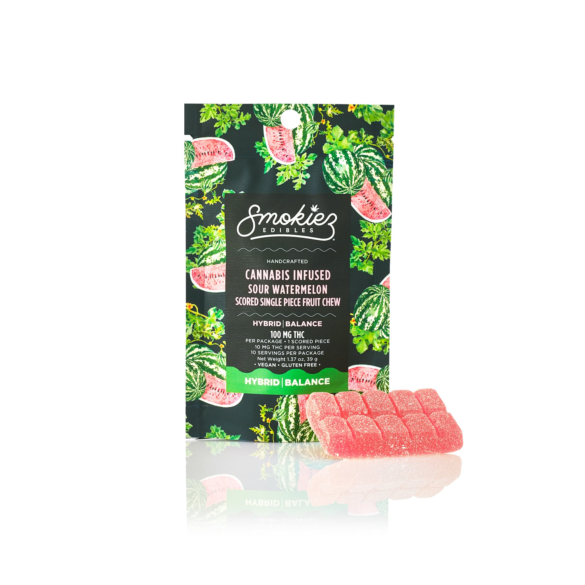Smokiez - Gummies Sour 1pk - Watermelon (H) (100mg)