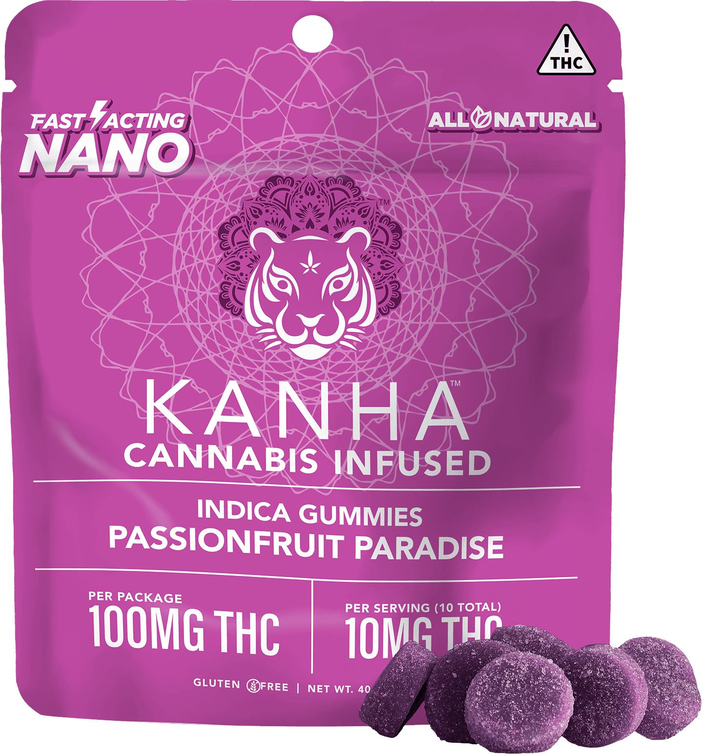Kanha Nano Passionfruit Paradise (I) Gummies 10mg 10pk