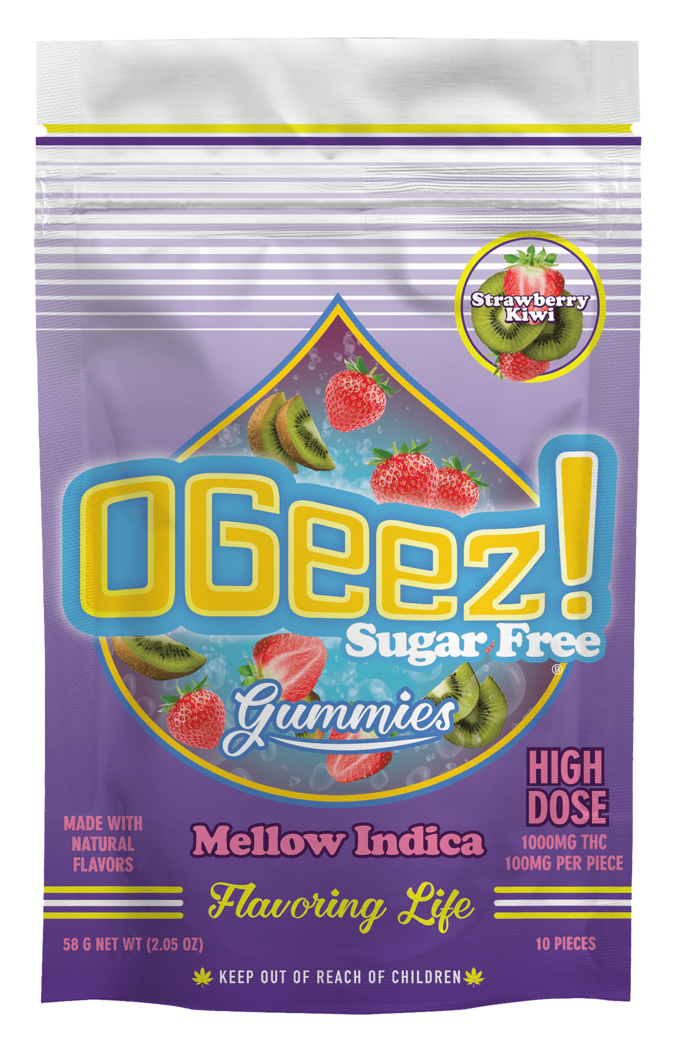 OGeez! - Gummies - Sugar Free - Strawberry Kiwi (I) (1000mg)