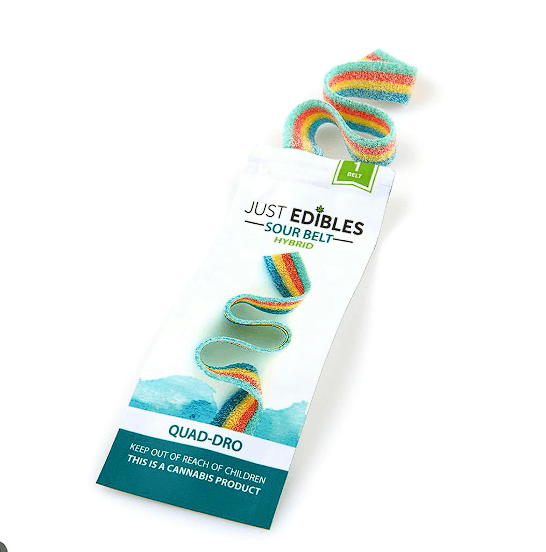 Just Edibles Quad Dro Sour Belt Bites 5mg 20pk