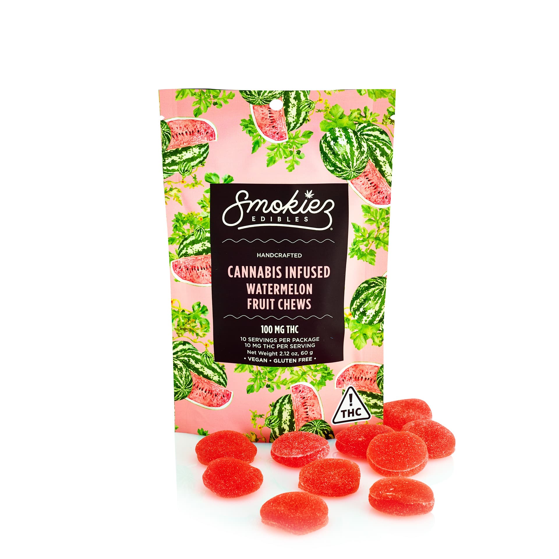 Watermelon Hybrid  100mg THC Fruit Chews