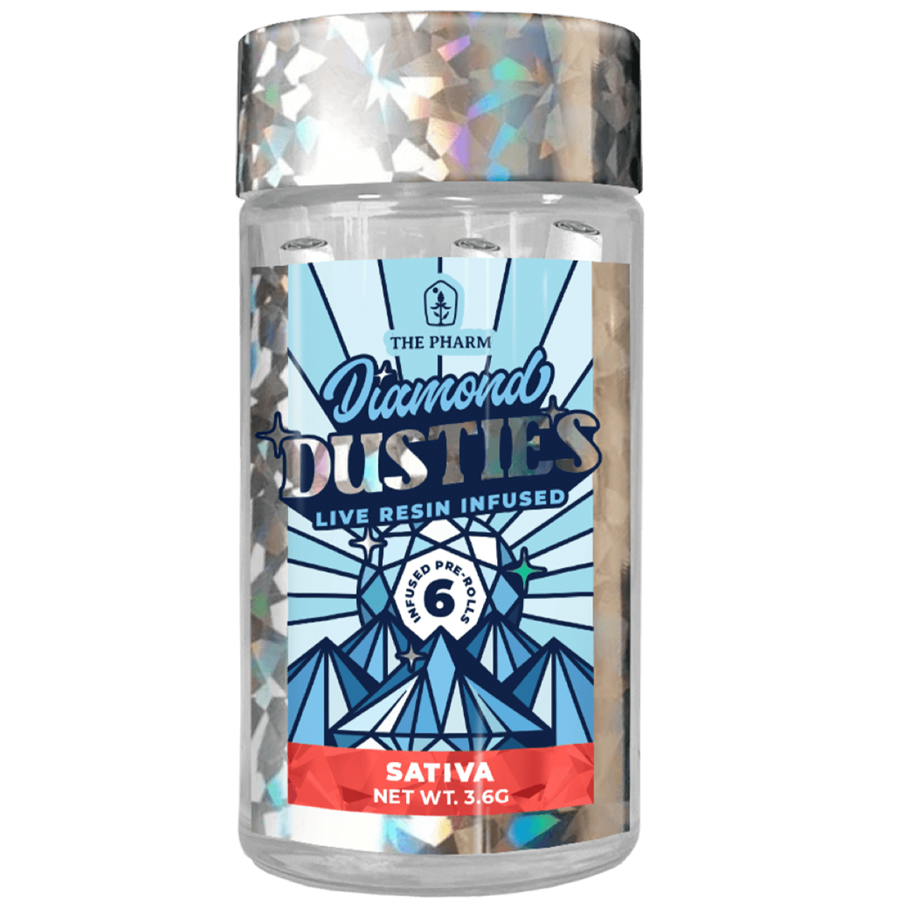 Dusties - Diamond Infused Prerolls 6pk - Ruby (S) (3.6g)