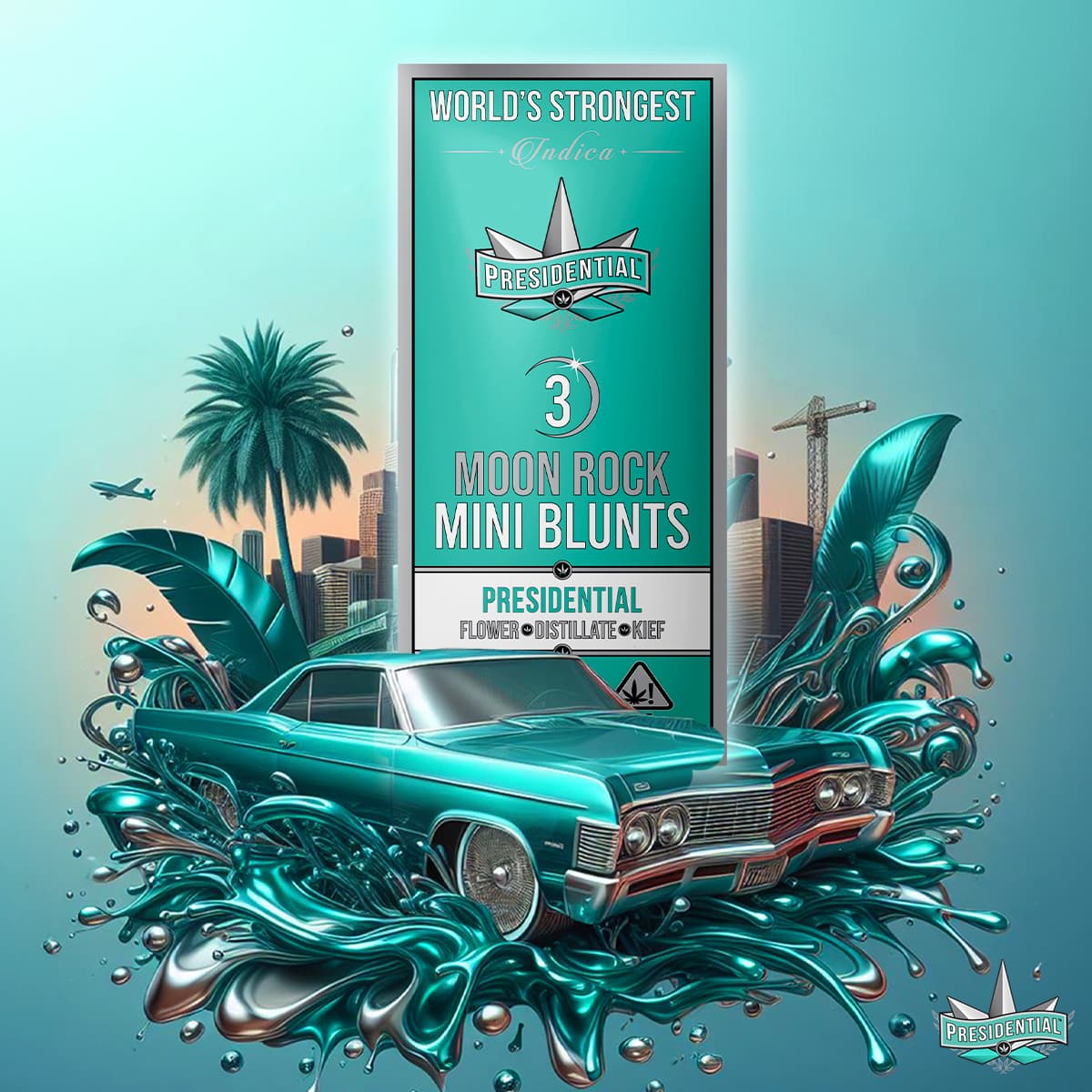 Presidential - Classic Moon Rock Mini Blunt 3pk (1.8g)